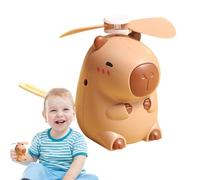 Vitsrisea Cute Capybara Small - Cartoon Capybara Handheld Convenient - Cooling Electric, Small Handheld Portable, Cartoon Quiet Desk for Travel, Outdoor, Home