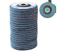 Vitsrisea Discos abrasivos de abanico para amoladora angular, 10 unidades 40, 60, 80, 120, discos abrasivos de grano | Disco abrasivo para quitar material y, acabado, lijado, desbarbado