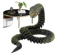 Vitsrisea Figura de serpiente articulada - Reptiles impresos en 3D, articulación articulada táctil, sensorial, expositor de oficina, escritorio, mesa, dormitorio, sala de estar