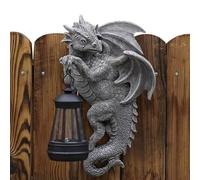 Vitsrisea Harz-Dekoration für den Außenbereich, Drachenfiguren- | Harz- für Außenbereich | Platziere Kreative solarbetriebene Drachenskulpturenlampe für Garten, Terraza, Hof, Rasen
