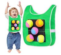 Vitsrisea Juego De Chaleco De Chaleco para Niños: Juego De Juguetes De Bola De con 5 Bolas, Kit De Destino De Lanzamiento del Patio De Recreo | Actividad Interactiva Al Aire Libre para Niños,