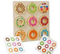 Vitsrisea Juego Para Asignar Para Niños - Juego De Lógica Interactiva,Juego De Clasificación De Madera Con Donuts Para La Mesa,Regalo para Niños Niño Cumpleaños Navidad Año Nuevo Inscripción escolar