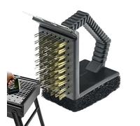 Vitsrisea Limpiador para parrilla, cepillo seguro para limpieza de parrilla, herramienta raspadora manual para barbacoa, cocción de carbón, freidora, placa, horno, ahumador, uso exterior, camping,