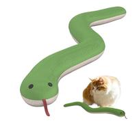 Vitsrisea Lutch Snake Toy - Juguete interactivo para gatos, serpiente de peluche realista, juguete de gato interior, simulación de serpiente en tela suave, entretenimiento para gatitos y animales