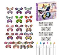 Vitsrisea Mariposas mágicas blancas para colorear, juguetes para criar mariposas, tarjetas de mariposa mágicas, mariposas voladoras mágicas, tarjeta de juguete de mariposa