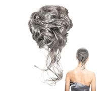 Vitsrisea Moño Rizado Postizo - Extensión Para Moño Con Pinza De Garra Para Mujer | Sujetador Para Cola de Cabello Para Eventos Fiestas Informales y Bodas