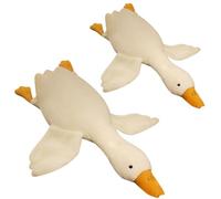 Vitsrisea para Perros con Forma De Pato: Compañero De Felpa Blanca para Aves Acuáticas, para A Cachorros, Compañero De Enriquecimiento De Figuras De Pato para Comodidad De Mascotas, Entr