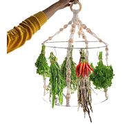 Vitsrisea Secador de Hierbas - Secador de Hierbas Colgante con diseño Bohemio, Doble | Soporte de Secado de Flores de con 15 Ganchos de Acero Inoxidable, Soporte para secar Hierbas de Estilo Bohemio