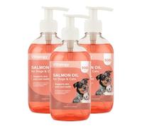 VITTALOGY Aceite de Salmón para Perros y Gatos. Suplemento Natural Rico en Omega 3 EPA y DHA. Antiinflamatorio. Mejora Piel, Pelo y Articulaciones Refuerza Inmunidad y Salud Cardiovascular (3 Botes)
