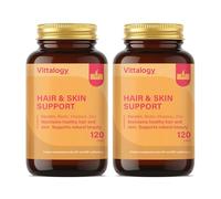 VITTALOGY Hair & Skin Support Complemento Alimenticio de Vitaminas, Biotina, Queratina y Zinc para Fortalecer Pelo, Piel y Uñas. Suplemento Natural Contra Caida Cabello de Mujer y Hombre. 240 Cápsulas