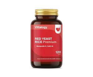 VITTALOGY Levadura de Arroz Rojo 120 Cápsulas con Coenzima Q10 | Red Yeast Rice con Monacolina K | Complemento Alimenticio Adultos