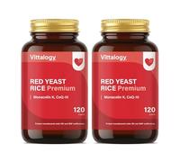 VITTALOGY Levadura de Arroz Rojo 240 Cápsulas con Coenzima Q10 | Red Yeast Rice con Monacolina K | Complemento Alimenticio Adultos