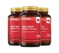 VITTALOGY Levadura de Arroz Rojo 360 Cápsulas con Coenzima Q10 | Red Yeast Rice con Monacolina K | Complemento Alimenticio Adultos