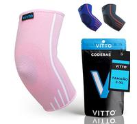 VITTO Codera Epicondilitis Hombre y Mujer - Codera para Codo de Tenista, S | Codera de Compresión para Tendinitis - Soporte de Codo Transpirable para Gym, Pádel, CrossFit, Tenis y Deporte