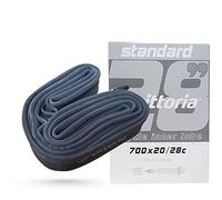 Vittoria Tubos Interiores de butilo estándar, Tubos Interiores para Bicicletas de Carretera, válvula Presta, Goma sintética, Pared Interior de 0,9 mm de Grosor, Color Negro
