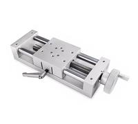 Vituord Mesa Deslizante con Guía Lineal Manual, Platina Lineal De Eje X, Rodamiento Lineal con Riel De Movimiento De Husillo a Bolas, Módulo De 80×80 Mm, Avance De Husillo Tipo T