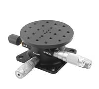 Vituord Platina De Desplazamiento Manual En El Eje R, Corredera De Ajuste Fino De Inclinación Y Rotación, Plataforma De Recorte Micrométrico De Aleación De Aluminio, Paso De ±4,1°, Carga De 1 Kg