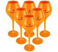 Viuda Clicquot 6 X Amarillo Moda flautas de champán de policarbonato Acrílico Gafas de piscina
