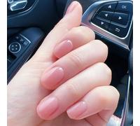Viugex 24 Piezas Rosa Nude Press on Nails, Francesas Uñas Postizas Cuadradas Cortas, Color Sólido Naturales Acrílicas Cobertura Completa Uñas Falsas, Reutilizables Puntas de Uñas para Mujeres y Niñas