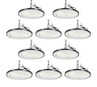 Viugreum 10 Paquetes de UFO LED 800W, Proyector LED exterior 80000LM, Blanco Frío 6500K, AC 85-265V IP65 Impermeable Iluminación de Taller, Led Industrial UFO con Cadena para Taller Gimnasio