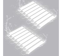 Viugreum 16 Packs Pantalla Luz LED 90cm Conectable, IP66 Impermeable 30W 3000LM Blanco Neutro 4500K, Lámpara Fluorescente LED con Cadena Suspendida, Luz Led Neón de Techo para Taller, Baño, Oficina