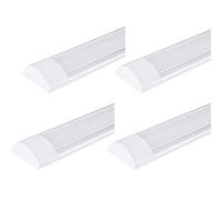 Viugreum 4 piezas 3ft LED tubo de luz 90cm, 30w Tubo led integrado 6000k 130°Ángulo de luz, Luz de día Lámpara LED Tubo 3600lm, led tubo para sala de estar, baño, cocina, garaje, almacén(Blanco Frío)