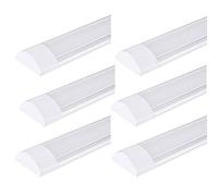 Viugreum 6 piezas 2ft LED tubo de luz 60cm, 20w Tubo led integrado 6000k 130°Ángulo de luz, Luz de día Lámpara LED Tubo 2400lm, led tubo para sala de estar, baño, cocina, garaje, almacén(Blanco Frío)