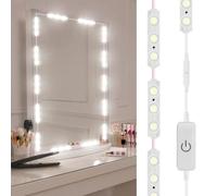 Viugreum Luces LED de Espejo,Luces de camerino,DIY Lámpara para Espejo de Maquillaje, Luces Modulos para Espejo,Armario,estantería,tocador,60 Bombillas LED