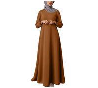 Viunychn Ropa árabe mujer primavera larga ropa de oración hijj vestido de ramadán monocromático traje de ramadán vestido de manga larga islámica trajes de juramento ropa suave musulmana vestidos de