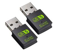 Viupolsor 2X Adaptador Bluetooth WiFi USB, receptor externo de red inalámbrica Band 600 Mbps, dongle WiFi para PC/Laptop/Escritorio