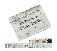 VIUXL My Preschool Busy Book, Toddler Busy Book for Kids, Toddler Busy Book Preschool Learning Activities, Education Workbook Activity Binder Learning Toys for Toddlers (1 Set)