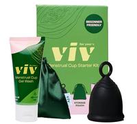 Viv Menstrual Cup Starter Kit | con 1 taza menstrual pequeña, 1 taza menstrual Gel Wash 1 bolsa de almacenamiento y una hoja de instrucciones (idioma español no garantizado)