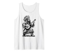 Viva Appalachia Native American Banjo Player Retro Camiseta sin Mangas