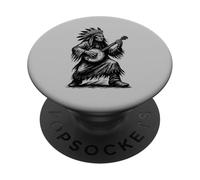 Viva Appalachia Native American Banjo Player Retro PopSockets PopGrip Adhesivo