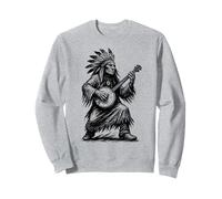Viva Appalachia Native American Banjo Player Retro Sudadera