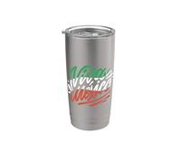 Viva Bandera de México Orgulloso Independencia Mexicana Hombres Mujeres Niños Vaso térmico de acero inoxidable de doble pared