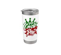 Viva Cristo Rey Cristeros Guerra Mexicana Católica Española Vaso térmico de acero inoxidable de doble pared