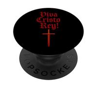 ¡Viva Cristo Rey! - Dicho católico español PopSockets PopGrip Adhesivo