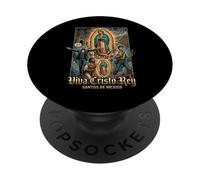 Viva Cristo Rey Guadalupe Cristeros Católicos PopSockets PopGrip Adhesivo
