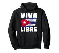 Viva Cuba Libre Bandera Cubana Cuba Libertad Sudadera con Capucha