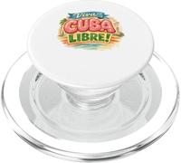 Viva Cuba Libre Diseño Retro Vintage Tipografía Cubana PopSockets PopGrip para MagSafe