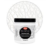 Viva Decor Artline Pintura faceta (transparente, 250 ml) Pasta crackle - Arzor barniz de craquelado colores - Pega efecto vintage - Pintura para vidrio, porcelana, lienzo, etc. - Fabricado en Alemania