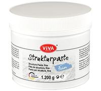 Viva Decor® Pasta texturizada fina (1200 g color blanco) mate muy fina pasta a base de agua para estructura de superficies en relieve hasta plástico para creadores y artistas Fabricado en Alemania