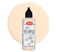 Viva Decor® Pintura Blob Paint (crema, 90 ml) lista para usar con características de pintura acrílica, pintura de puntos para lienzo, mandala, etc. Fabricado en Alemania.