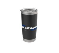 Viva El Salvador Est 1821 Bandera Salvadoreña Hispana Vaso térmico de acero inoxidable de doble pared