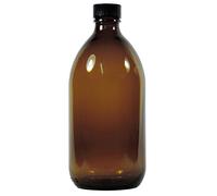 Viva Haushaltswaren frascos de Farmacia, Medicinal de/braunglasflasche inkulsive un Etiqueta identificadora, Vidrio, marrón, 1 x 500ml