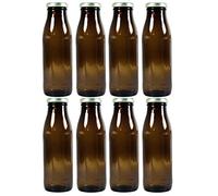 Viva-Haushaltswaren Gabriele Hesse e.K. - Botellas de leche con tapón de rosca (8 x 500 ml, incluye embudo)