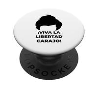 ¡Viva La Libertad Carajo! - Javier Milei - Peluca Milei PopSockets PopGrip Adhesivo