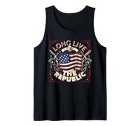 Viva la República Bandera de Estados Unidos Demócrata Camiseta sin Mangas
