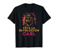 Viva La Revolución Carl Gato Divertido Camiseta gráfica económica